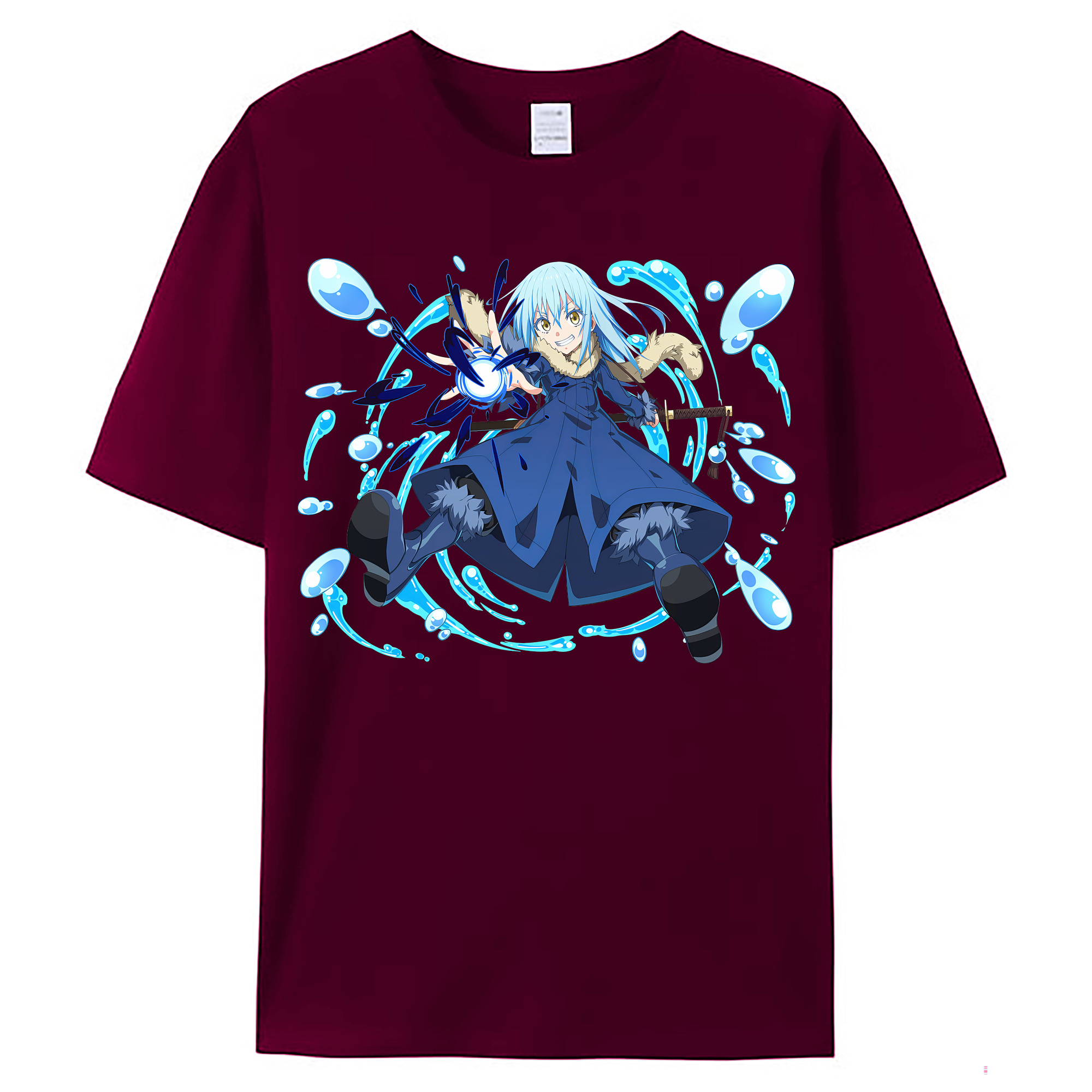 （画像用） 転スラ Regarding Reincarnated to Slime レディースカジュアルプリントTシャツ（綿100％）